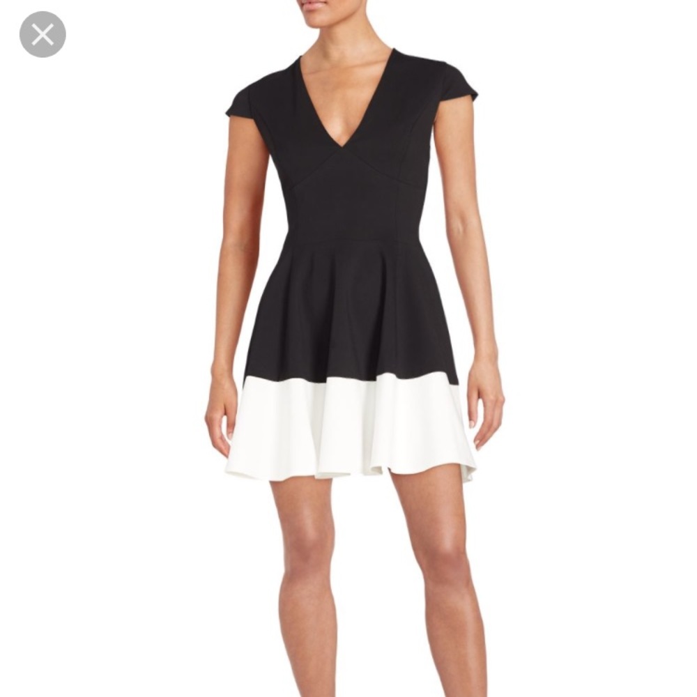 Halston Heritage fit and flare dress